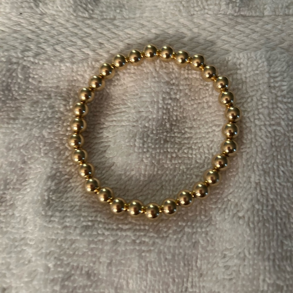 Callie Lee gold beaded bracelet 7” NEW